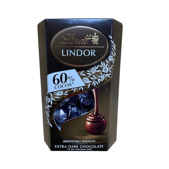 Lindt lindor extra dark 60% 200g