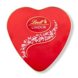 Lindt Lindor 50g piros szív fémdoboz