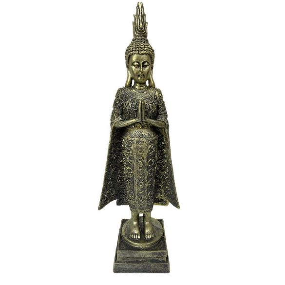 Budha szobor álló arany 45cm