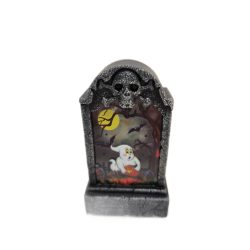 Sírkő Led-es halloween figurákkal 11 cm