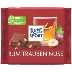 Ritter Sport tejcsokoládé rumba áztatott mazsolával 100g