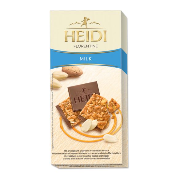 Heidi Florentine tejcsokoládé karamellizált manduladarabokkal 100g