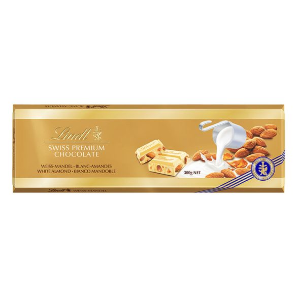 Lindt Swis Prémium mandulás fehér cs300g