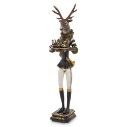 Szarvas figura tálcával poly 56cm