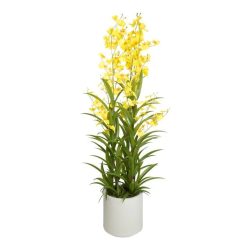 Selyemvirág orchidea 3 ágú 112cm sárga